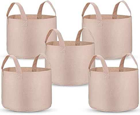 PEYOU Bolsa de Cultivo de Plantas 20L(5 Piezas), Saco para Plantas ...
