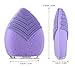 Tsuperb Silicon Face Cleansing Brush Electric Sonic Facial Face Scrubber Silicone Waterproof Safe Use Anti-Aging Facial Massager, Exfoliate Smooth Deep Cleansing Skin Care (Purple)
