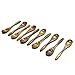 WEFOO Pack of 10 Mini Wooden Condiments Ice-cream Sugar Salt Spoons Small Spoons, Coffee Spoons