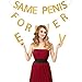 Same Pen-is Forever Gold Glitter Banner - Bachelorette Party Decorations - Hen Party Banner Decor - Large Size