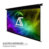 Akia Screens 110" Motorized Electric Projector Screen 16:9 8K 4K Ultra HD 3D Ready Wall/Ceiling Mounted with 12V Trigger Remote 8K 4K Ultra HD 3D Ready for Home Movie Theater AK-MOTORIZE110H1