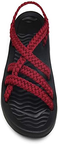 Women's Comfortable Flat Walking Sandals with Arch Support Waterproof for Walking/Hiking/Travel/Wedding/Water Spot/Beach.