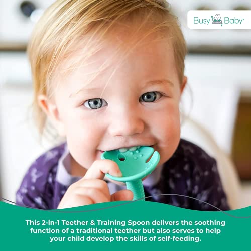Busy Baby As Seen On Shark Tank 2in1 Teether and Training Spoon with