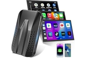 MINALOOK Wireless CarPlay Adapter with Netflix YouTube Google Play, Android Auto Wireless Adapter for Factory Wired CarPlay Cars, CarPlay Ai Box, 5GHz WiFi, TF Card, Mirroring, for iPhone/Android