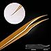 2 Pieces Dolphin-shaped and Curved Tip Tweezers Nipper for Eyelash Extensions, Stainless Steel Tweezers Precision Set Professional Tweezer for False Lash, for Single Lash and 3D-6D Volume Lashes
