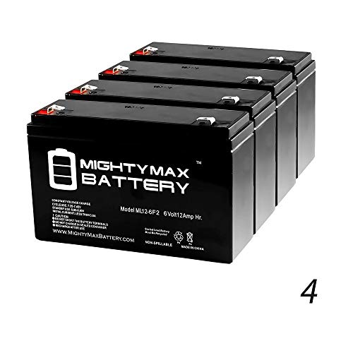 Mighty Max Battery 6V 12AH F2 Battery Replacement for APC RBC18-4 Pack Brand Product