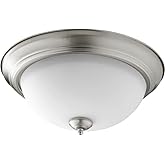 Quorum 3063-15-65 Transitional Three Light Ceiling Mount in Pewter, Nickel, Silver Finish,