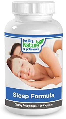 Healthy Nature Supplements #1 Sleep Formula Natural Blend Melatonin, Chamomile, Vitamin B-6, 5HTP, St Johns Wart, Lemon Balm Veggie Capsules - 60 Servings
