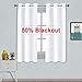 NICETOWN White Window Curtain Panels - 50% Light Blocking Curtains for Bedroom & Dining Room Window (Set of 2, 42 inches x 63 inches)