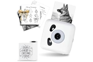 BORN4SHIP Mini Sticker Printer - Print Pods Mini Printer, 300Dpi Portable Sticker Maker for Kids Scrapbook/DIY/Journal/Travel/Photo, Compatible with iOS&Android