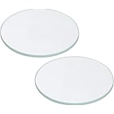 PATIKIL 1.65x0.08 Dia Flashlight Glass Lens, 2 Pcs Polished Edge Glass Lens for LED Light Source Lens Handheld Flashlight Rep