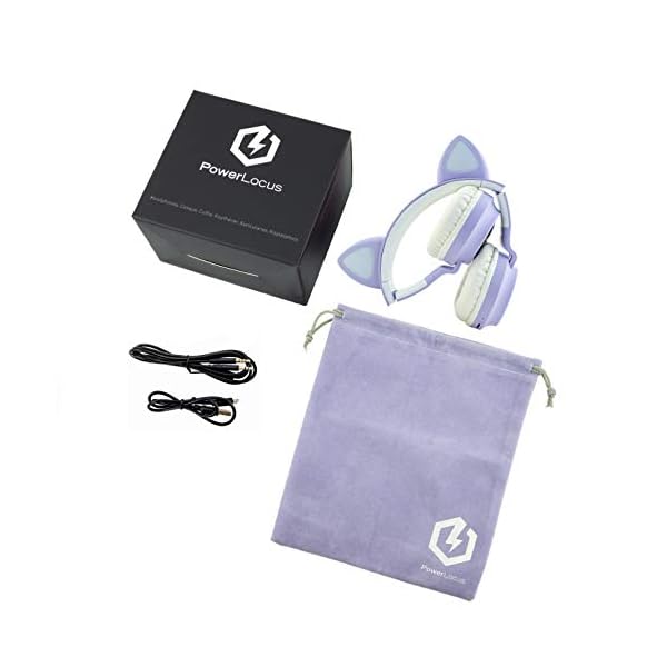 PowerLocus-Wireless-Bluetooth-Headphones-for-Kids-Kid-Headphone-Over-Ear-with-LED-Lights-Foldable-Headphones-with-MicrophoneVolume-LimitedWireless-and-Wired-Headphone-for-PhonesTabletsPCLaptops PowerLocus Headphones for Kids, Wireless Bluetooth Headphones Over-Ear with Cat Ears LED Lights, Foldable with…