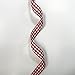 Red Gingham Ribbon Woven Edge Checkered Craft 25 Yards Ribbon Roll, 3/8 Inch Wide