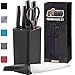 Gorilla Grip Original Premium Knife Block 7 Piece Set, Stainless Steel Blades, Includes Durable Kitchen Knives, Scissors and Stylish Block, Cutlery for Home Chef and Professional Cutting Needs, Black