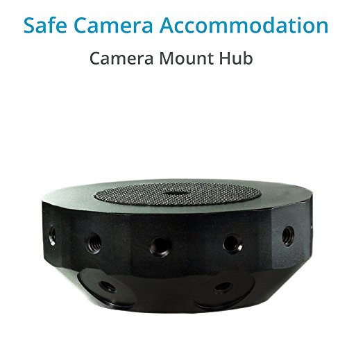 CAMTREE G-51 Professional Gripper Campod Car Mount Stabilizer - Black Triple Vacuum Suction Cup for DSLR Video Camera up to 20kg/44lbs | Free Safety Cable & Protective Bag