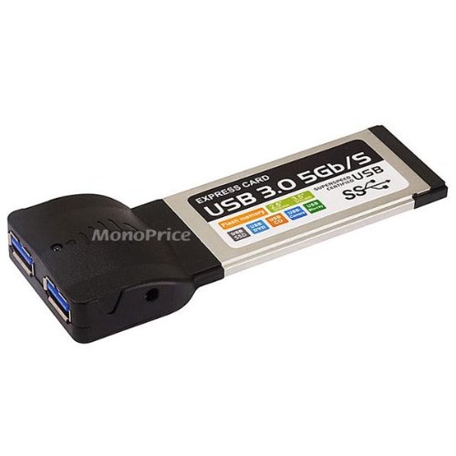 Monoprice 2-Port USB 3.0 PCMCIA CardBus ExpressCard