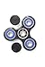 WeFidget's Anxiety Fighter Bluecap Fidget Spinners, 1-3 Minute Spin Time, Hybrid Ceramic Bearings (Black)