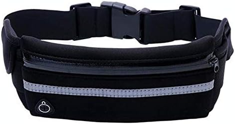 Adjustable Running Belt for BLUBOO xTouch x500 Picasso Dual Edge D1 D2 D5 Pro D6 Waist Pack Zip with Headphone Hole Phone Bag for Bluboo X9 Xfire 2 Maya Max S1 S3 S8 Plus(Waist Pack Black)