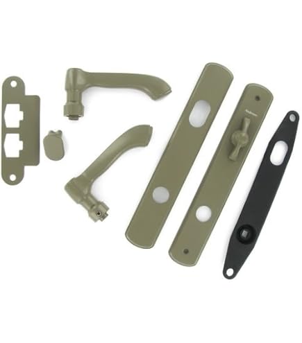 Andersen Albany Double Door Handle Set - Passage Door Hardware, Black Stainless Steel (2-Pack)