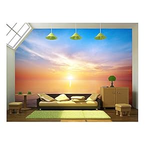 Beautiful Seascape. Composition of Nature. - Removable Wall Mural | Self-Adhesive Large Wallpaper - 66x96 inches