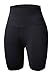 YIANNA Women's High Waist Tight Shorts Perfect Tummy Control Waist Panties Mid Thigh Slimmer Shaper, Y7103-Black-M