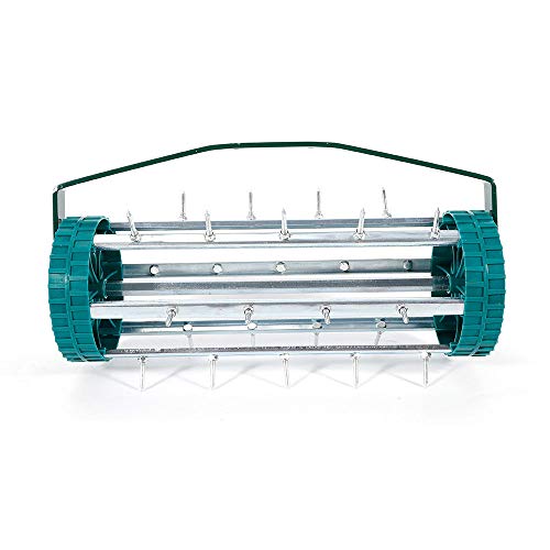 KANING Lawn Aerator Roller,Heavy Duty Aerator Roller Spike Tool with Steel Handle Garden Yard Home Grass USA Stock