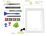 Device Doctor Screen replacement for iPad 2, Front Touch Digitizer Assembly Replacement include Home Button +Camera Holder + Preinstalled Adhesive + Frame Bezel with Premium Tool Kit (White)