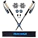 PEAKWALK Trekking Poles, 3K Carbon Fiber Trekking Pole for Men or Women, Adjustable Walking Poles with Metal Flip-Lock and EVA Foam Grips Ultra-Light 7.5 oz Hiking Poles, 2pcs Pack Black