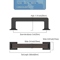 9BUILD 6 Pack 3 Inch Cabinet Handles Oil Rubbed