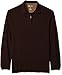 Haggar Men's Long Sleeve Big-Tall Hi-Definition Ottoman Knit Zip Neck with Faux Suede Trim
