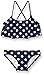 Kanu Surf Big Girls' Suzie Polka Dot Flounce Bikini Swimsuit, Navy, 12