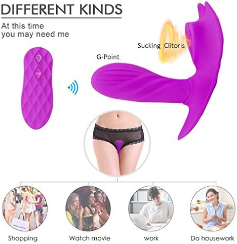 ruixingsi Wearable Butterfly Massaging Toys - Multiple Speed- Wireless Remote Control - Silent Soft Skin-Friendly - Back Neck Shoulder Relaxation