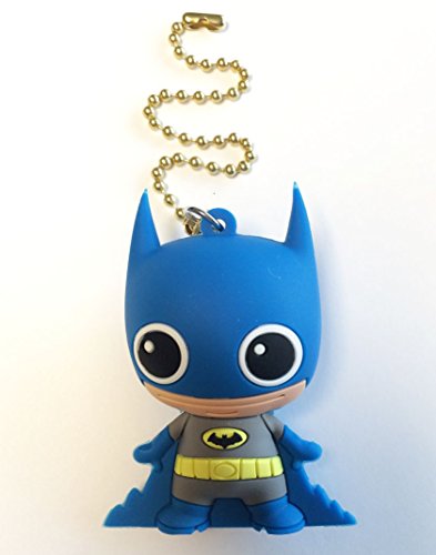 New 3 D Dc Comic Blue Batman Ceiling Fan Lamp Or Light Pull Chain
