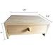 Small Monitor Stand Riser with Drawer, Hineway Natural Unfinished Wood TV Computer Screen Printer Mini Riser with Storage Organizer Drawersthumb 2