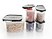 BINO 24-Piece Meal Prep Plastic Food Storage Container Set with Lids (OLD-BLACK)