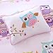 Mi Zone Kids Wise Wendy Bag in A Bag Sets For Girls, Owl Kids Girl Bedding Set – Ultra Soft Microfiber Childrens Bedroom Bed Comforters, Full, White 8 Piece