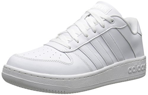adidas NEO Men s Team Court Shoes,White/White/Metallic Silver,8 M US