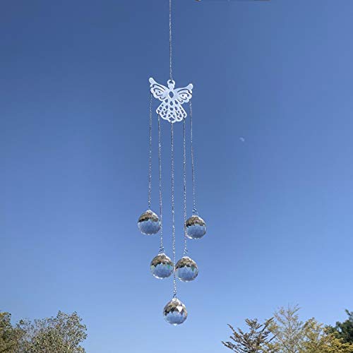 Simunliyg 3 Pcs Colorful Crystals Glass Sun Catcher Crystal Garden Suncatchers Prisms Hanging Ornament Pendants Chandelier for Window Décor, Home, Office, Cars, Wedding, Plants