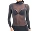 Lupo Women's Second Skin Long Sleeve Turtle Neck Sheer Top