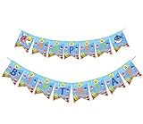 Party Nice Cute Shark Happy Birthday Banner Party Supplies For Kids and Adults Birthday Party Decorations Party supplies.