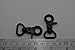 Metal .Black Lobster Clasps 0.6 Inches Internal Diameter D Swivel Trigger Clips Eye Hooks Pack of 6