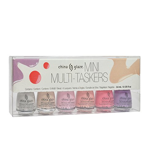 China Glaze Gelaze Nail Polish, Mini Multitaskers, 6 Count China Glaze Gelaze Nail Polish, Mini Multitaskers, 6 Count