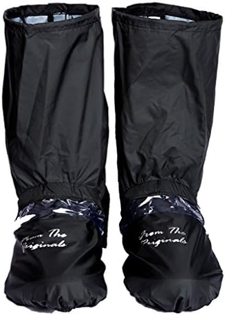 SHOERELLA Unisex Waterproof Rain/Snow Over Shoe Cover for Rider/Biker Boots Black