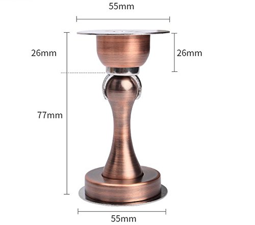 SANSUM Magnetic Door Stop Stainless Steel Door Stopper Bumper, 3M Double-Sided Adhesive Tape Doorstop Door Suction Holder No Need to Drill/Drill 2 in 1