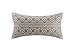 Echo Odyssey Oblong Fashion Cotton Throw Pillow , Global Inspired Embroidered Oblong Decorative Pillow , 10X20 , Stone