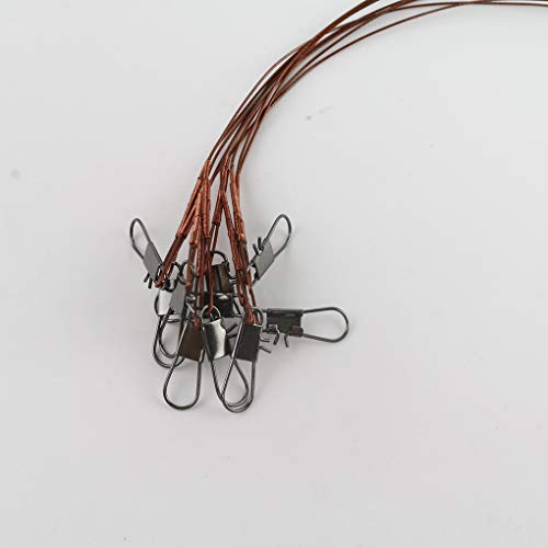You May 10pcs Fishing Wire Leaders Stainless Steel Braided Trace Spinning Leader Rigs Steel Wire Fishing Line