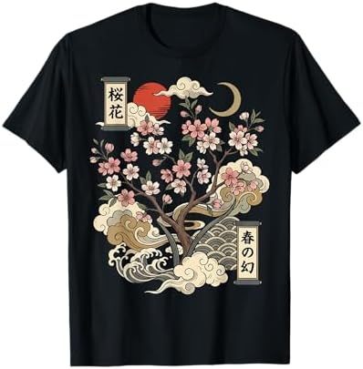 Amazon.com: Cherry blossom shirt vintage Japanese Sakura Kanji