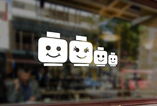 25cm LEGO Family Stick Figure Dad Mom Children Vinyl Stickers Vinyl Stickers Funny Decals Bumper Car Auto Computer Laptop Wall Window Glass Skateboard Snowboard