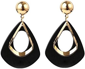 Mrotrida Big Acrylic Earrings for Women Teen Girls Cellulose Acetate Rectangle Pendants Earrings Jewelry