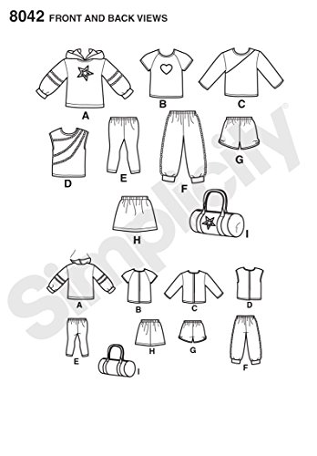 Simplicity Patterns American Girl Doll Clothes for 18 Inch Doll Size: Os (One Size), 8042